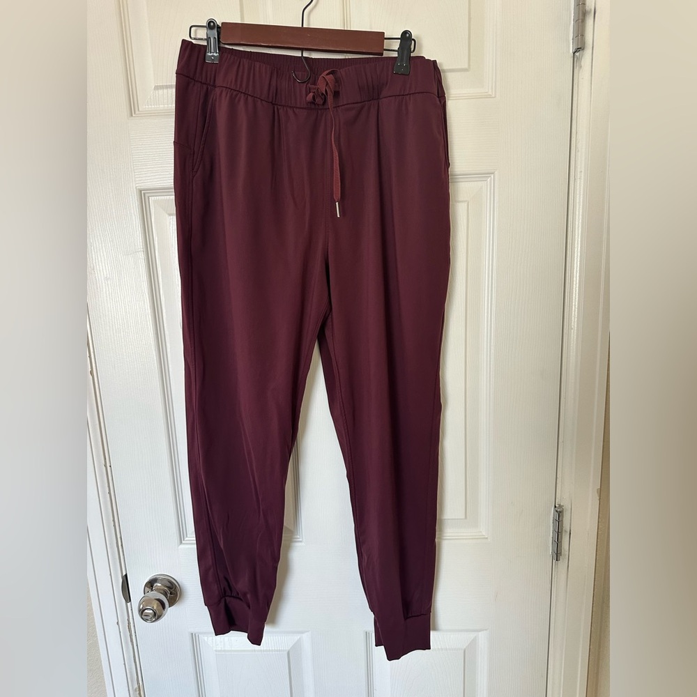 Burgundy joggers